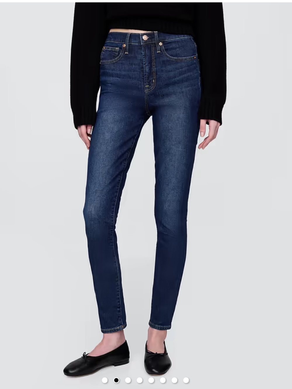 GAP Women's Straight Leg Dark Blue Stretch Jeans